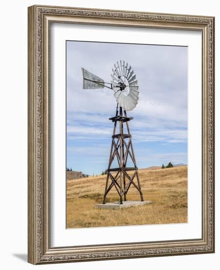 USA, Washington State, Molson, Okanogan County. Windmill in the ghost town.-Julie Eggers-Framed Photographic Print