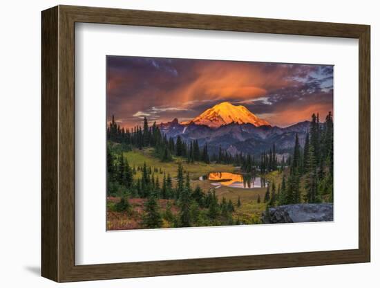 USA, Washington State, Mt. Rainier National Park at sunrise.-Jaynes Gallery-Framed Photographic Print