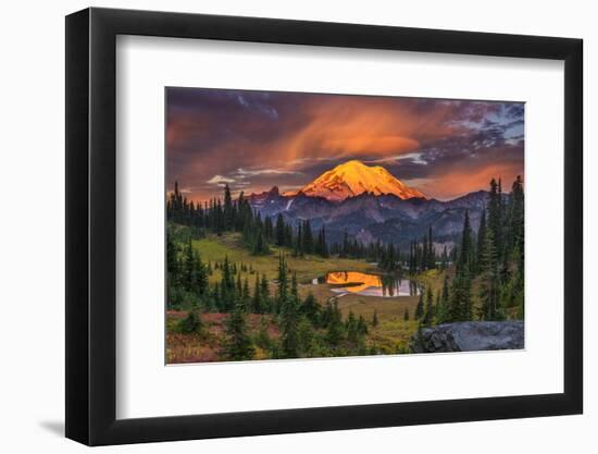 USA, Washington State, Mt. Rainier National Park at sunrise.-Jaynes Gallery-Framed Photographic Print