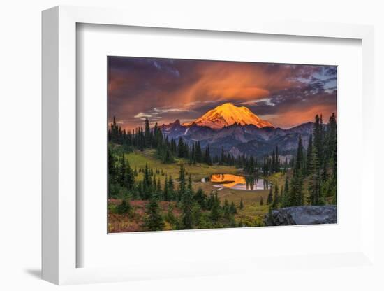 USA, Washington State, Mt. Rainier National Park at sunrise.-Jaynes Gallery-Framed Photographic Print