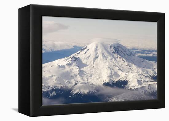 USA, Washington State, Mt Rainier with Cap Cloud-Trish Drury-Framed Premier Image Canvas