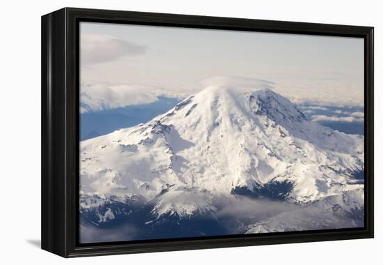 USA, Washington State, Mt Rainier with Cap Cloud-Trish Drury-Framed Premier Image Canvas