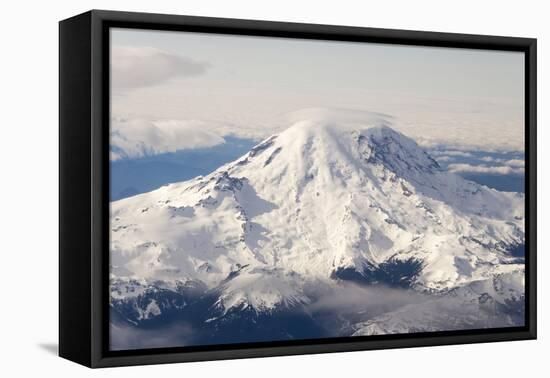 USA, Washington State, Mt Rainier with Cap Cloud-Trish Drury-Framed Premier Image Canvas