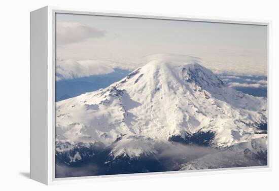 USA, Washington State, Mt Rainier with Cap Cloud-Trish Drury-Framed Premier Image Canvas