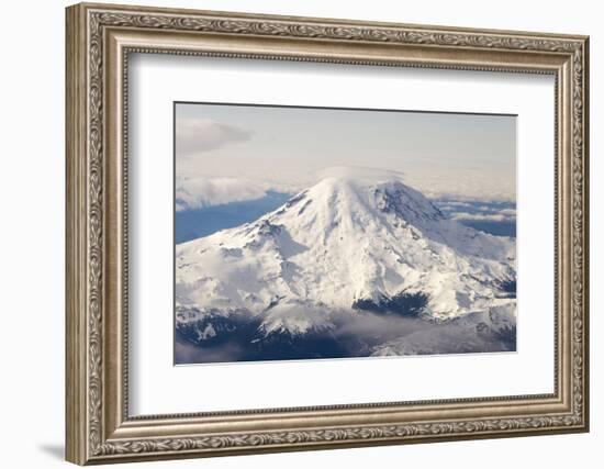 USA, Washington State, Mt Rainier with Cap Cloud-Trish Drury-Framed Photographic Print