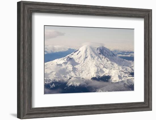 USA, Washington State, Mt Rainier with Cap Cloud-Trish Drury-Framed Photographic Print