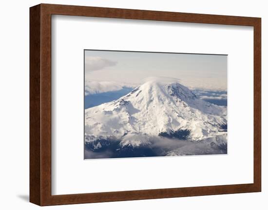 USA, Washington State, Mt Rainier with Cap Cloud-Trish Drury-Framed Photographic Print