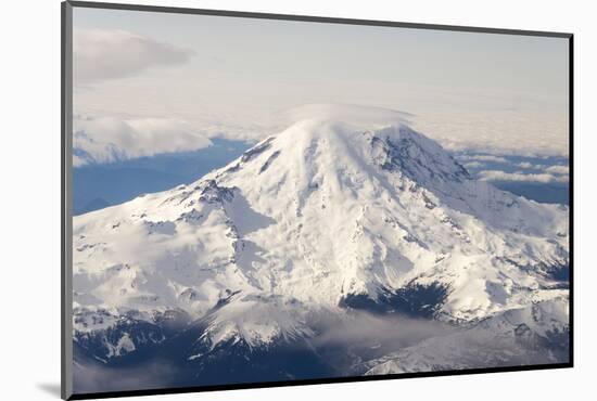 USA, Washington State, Mt Rainier with Cap Cloud-Trish Drury-Mounted Photographic Print