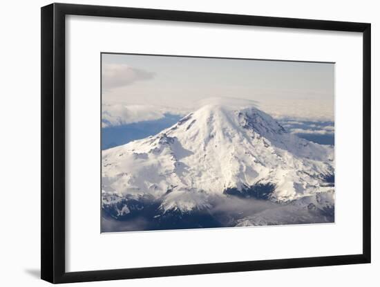 USA, Washington State, Mt Rainier with Cap Cloud-Trish Drury-Framed Photographic Print