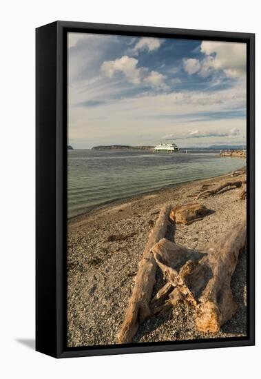 USA, Washington State, Mukilteo. Ferry to Whidbey Island on the Puget Sound-Richard Duval-Framed Premier Image Canvas