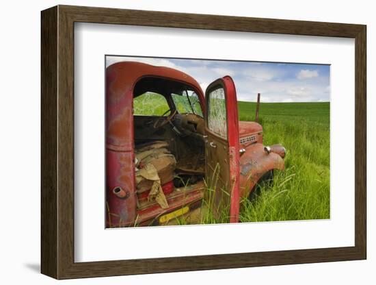 USA, Washington State, Old Colorful Field Truck in field-Terry Eggers-Framed Photographic Print