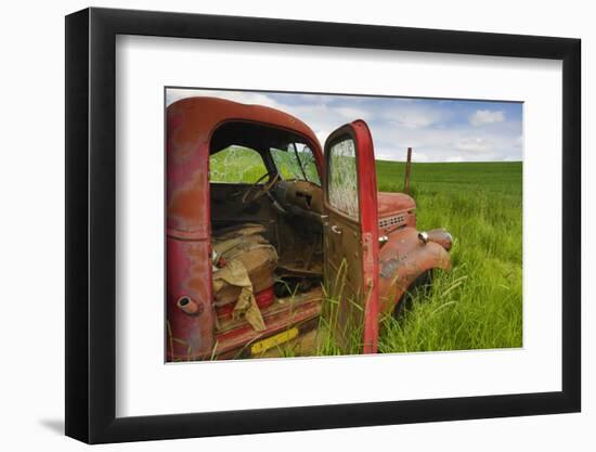 USA, Washington State, Old Colorful Field Truck in field-Terry Eggers-Framed Photographic Print