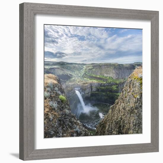 USA. Washington State. Palouse Falls in the spring, at Palouse Falls State Park.-Gary Luhm-Framed Photographic Print