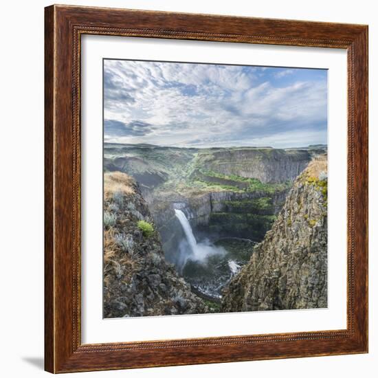 USA. Washington State. Palouse Falls in the spring, at Palouse Falls State Park.-Gary Luhm-Framed Photographic Print