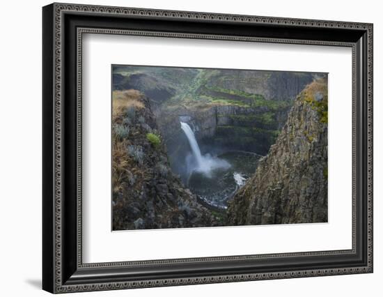 USA. Washington State. Palouse Falls in the spring, at Palouse Falls State Park.-Gary Luhm-Framed Photographic Print