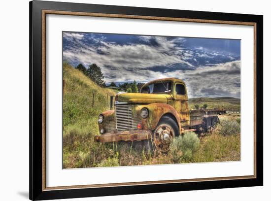 USA, Washington State, Palouse. Old Truck Abandoned in Field-Terry Eggers-Framed Photographic Print