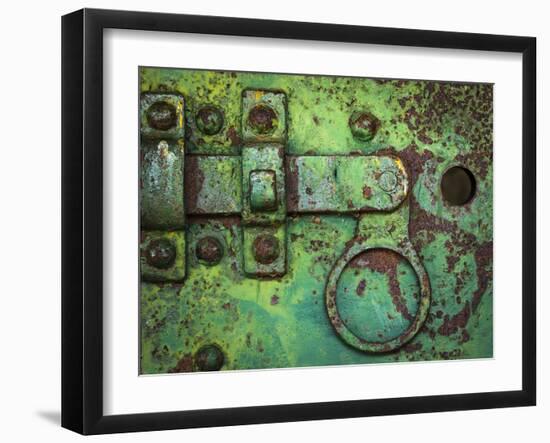 USA, Washington State, Port Townsend, Fort Worden State Park. Abstract detail of World War I-Jaynes Gallery-Framed Photographic Print