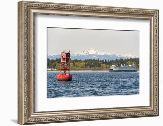 USA, Washington State, Puget Sound. Washington State ferry Bremerton to Seattle-Trish Drury-Framed Photographic Print