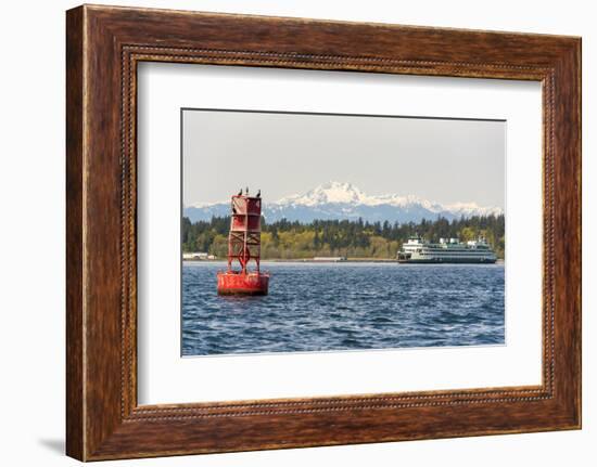 USA, Washington State, Puget Sound. Washington State ferry Bremerton to Seattle-Trish Drury-Framed Photographic Print