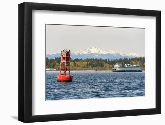 USA, Washington State, Puget Sound. Washington State ferry Bremerton to Seattle-Trish Drury-Framed Photographic Print