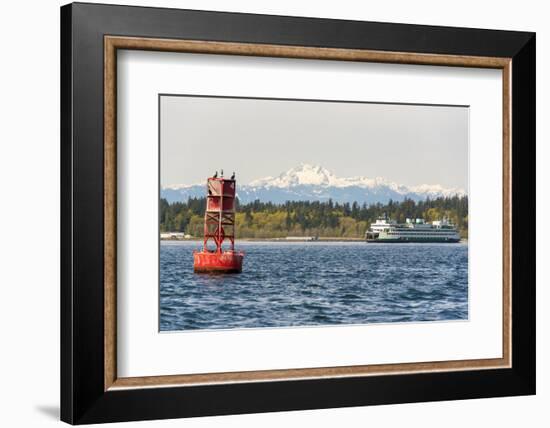 USA, Washington State, Puget Sound. Washington State ferry Bremerton to Seattle-Trish Drury-Framed Photographic Print