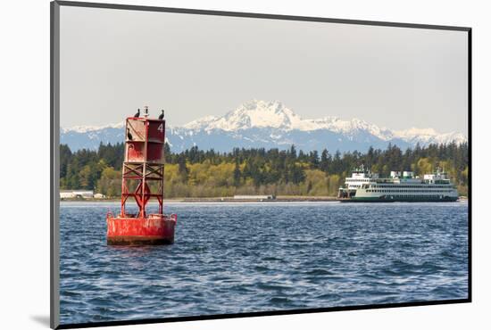 USA, Washington State, Puget Sound. Washington State ferry Bremerton to Seattle-Trish Drury-Mounted Photographic Print