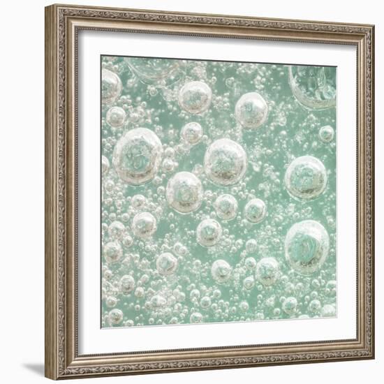 USA, Washington State, Seabeck. Bubbles frozen in ice.-Jaynes Gallery-Framed Photographic Print