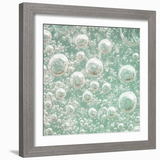 USA, Washington State, Seabeck. Bubbles frozen in ice.-Jaynes Gallery-Framed Photographic Print