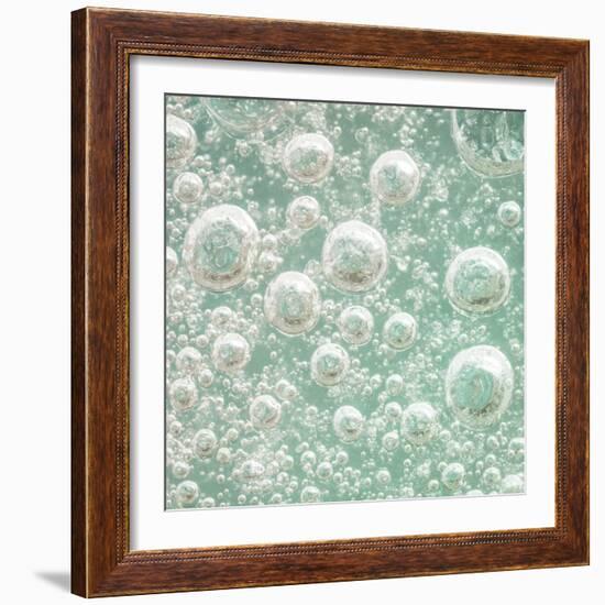 USA, Washington State, Seabeck. Bubbles frozen in ice.-Jaynes Gallery-Framed Photographic Print