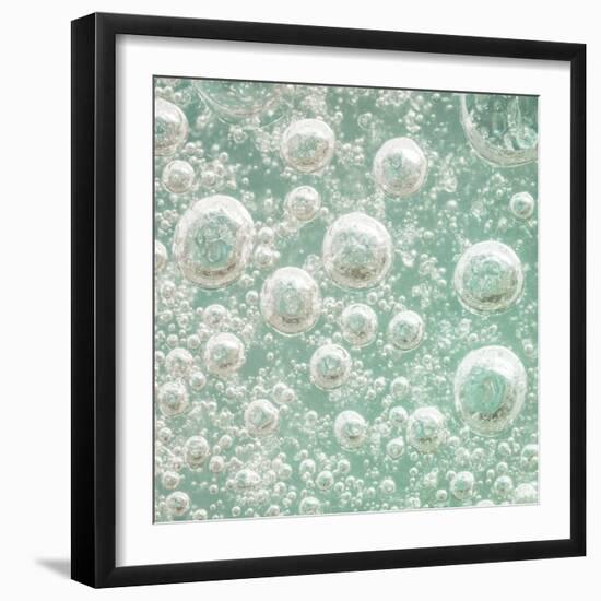 USA, Washington State, Seabeck. Bubbles frozen in ice.-Jaynes Gallery-Framed Photographic Print