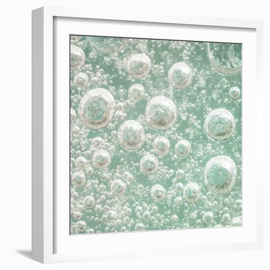 USA, Washington State, Seabeck. Bubbles frozen in ice.-Jaynes Gallery-Framed Photographic Print