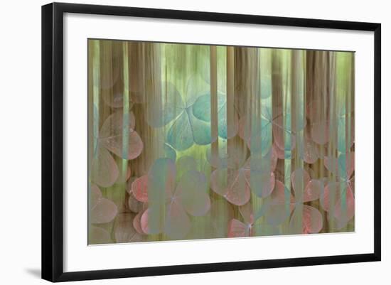 USA, Washington State, Seabeck. Collage of Oxalis and Trees-Don Paulson-Framed Photographic Print