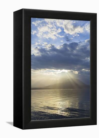 USA, Washington State, Seabeck. God Rays over Hood Canal-Don Paulson-Framed Premier Image Canvas