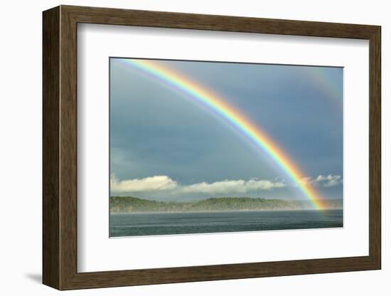 USA, Washington State, Seabeck. Rainbow over Hood Canal-Don Paulson-Framed Photographic Print