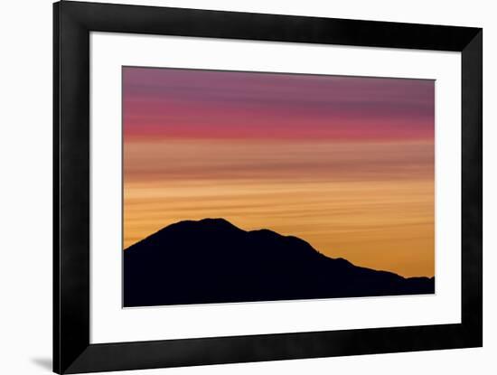 USA, Washington State, Seabeck. Sunset over Mount Walker.-Jaynes Gallery-Framed Photographic Print