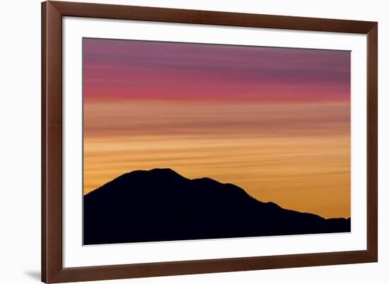 USA, Washington State, Seabeck. Sunset over Mount Walker.-Jaynes Gallery-Framed Photographic Print