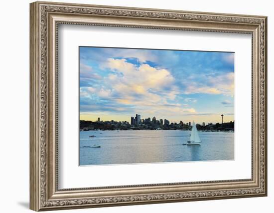 USA, Washington State, Seattle, Evening light-Terry Eggers-Framed Photographic Print