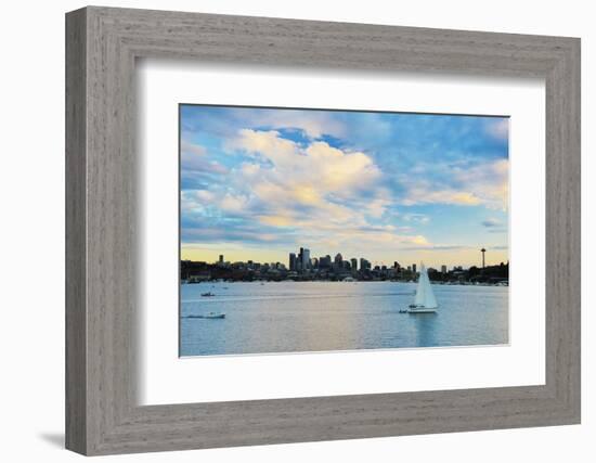 USA, Washington State, Seattle, Evening light-Terry Eggers-Framed Photographic Print