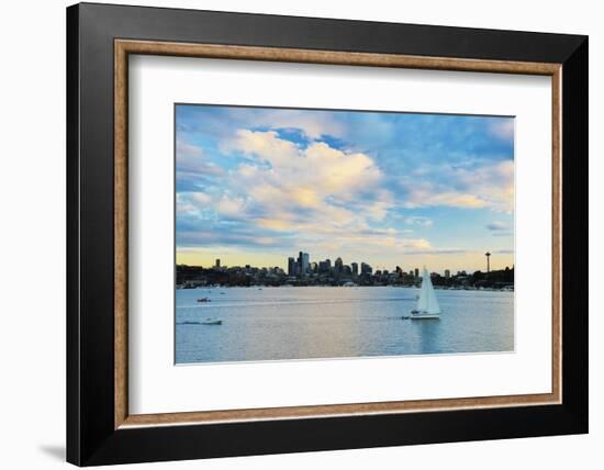 USA, Washington State, Seattle, Evening light-Terry Eggers-Framed Photographic Print
