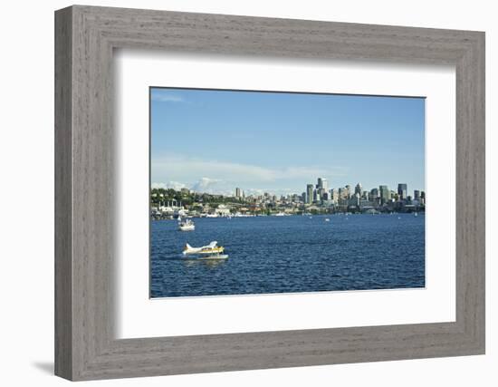 Usa, Washington State, Seattle. Lake Union and Downtown view from Gas Works Park-Michele Molinari-Framed Photographic Print