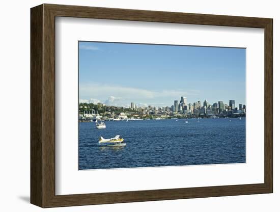 Usa, Washington State, Seattle. Lake Union and Downtown view from Gas Works Park-Michele Molinari-Framed Photographic Print