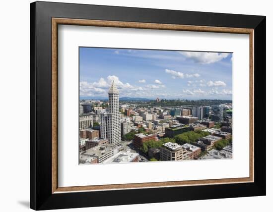 USA, Washington State, Seattle. Smith Tower and downtown.-Merrill Images-Framed Photographic Print