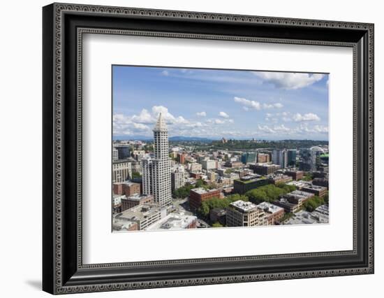 USA, Washington State, Seattle. Smith Tower and downtown.-Merrill Images-Framed Photographic Print