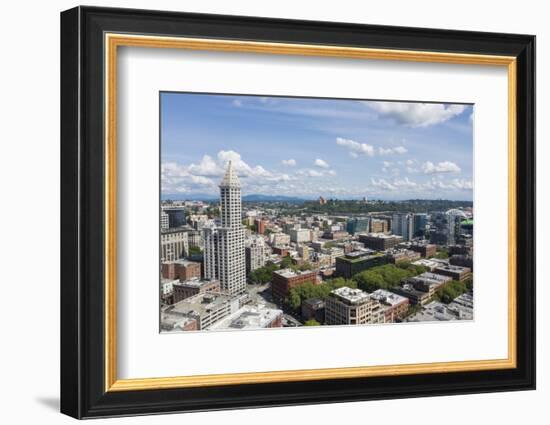 USA, Washington State, Seattle. Smith Tower and downtown.-Merrill Images-Framed Photographic Print