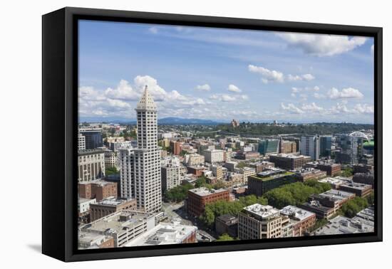 USA, Washington State, Seattle. Smith Tower and downtown.-Merrill Images-Framed Premier Image Canvas