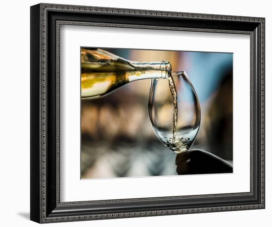 USA, Washington State, Seattle. White wine tasting-Richard Duval-Framed Photographic Print