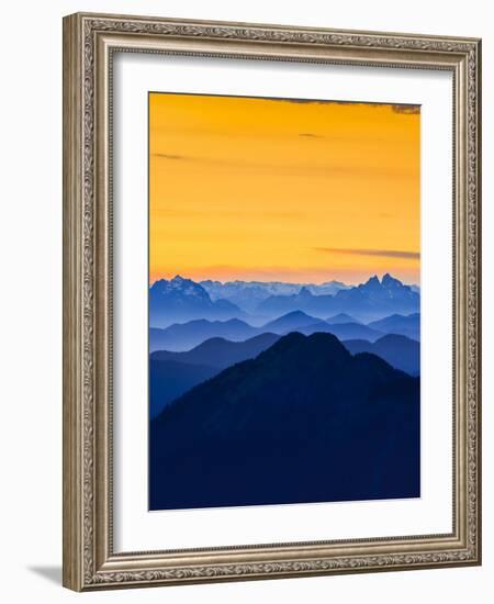 USA, Washington State. Skyline Divide in the North Cascades, Mt. Baker.-Gary Luhm-Framed Photographic Print