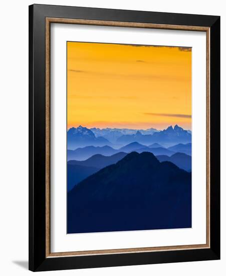 USA, Washington State. Skyline Divide in the North Cascades, Mt. Baker.-Gary Luhm-Framed Photographic Print