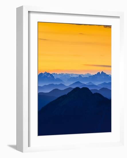 USA, Washington State. Skyline Divide in the North Cascades, Mt. Baker.-Gary Luhm-Framed Photographic Print