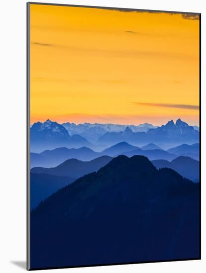 USA, Washington State. Skyline Divide in the North Cascades, Mt. Baker.-Gary Luhm-Mounted Photographic Print